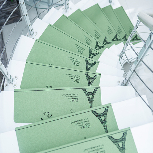 Cross-border stair step mat, anti-slip sound insulation floor mat, self-adhesive solid wood stair pad without glue