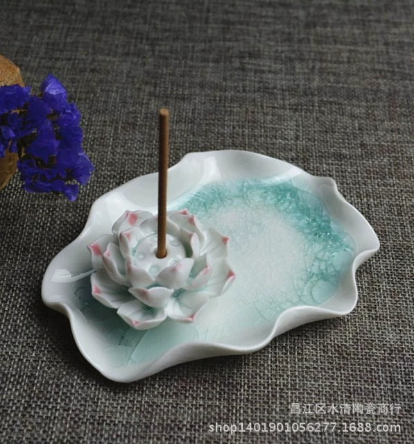 Керамическая диска из лотоса Jingdezhen диска для благовоний ароматная печь для дома украшения лотоса нити благовоний заглушка