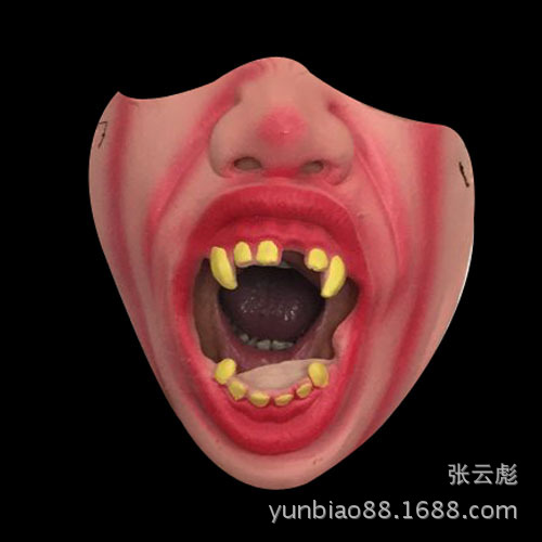 Halloween bar fiesta suministros mascarada máscara de rendimiento látex media cara máscara rendimiento divertido látex carretera