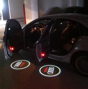 Adecuado para Audi Luz de bienvenida A6L A4LQ5Q3Q7A5L especial Proyección de luz láser luz decorativa cambio de luz de piso