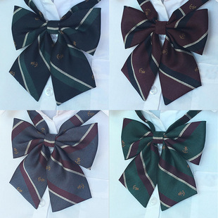 New Japanese JK Uniform Bow Tie Jacquard Anchor Embroidered Bow Tie Sweet Cute All-match Bow Tie