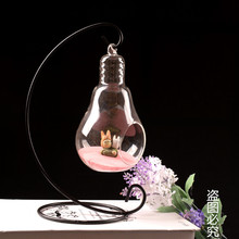 欧式创意灯泡型悬挂花瓶 时尚家居饰品摆件