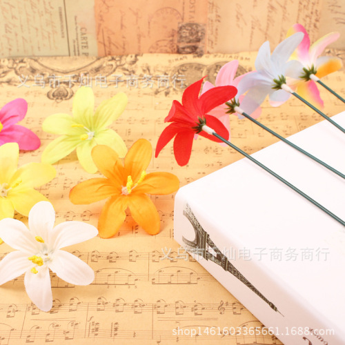 仿真小兰花  DIY花环材料花  服装搭配装饰花 场景布置花批发