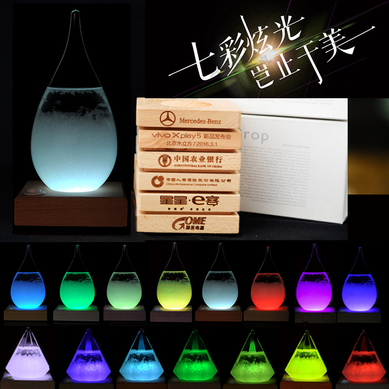 Pronóstico del tiempo botella colorida tormenta luminosa botella regalo creativo artesanía de vidrio regalo puesto venta directa de fábrica al por mayor
