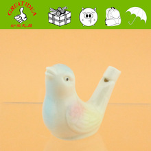 可单买可混装经典白色水鸟陶瓷小鸟水哨子仿真动物口哨儿童小玩具