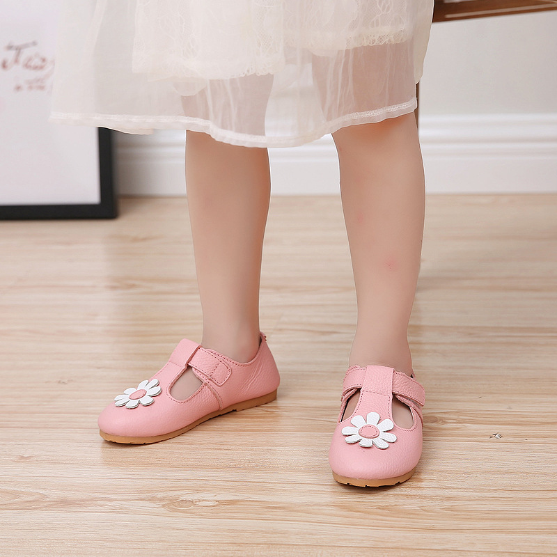 2024 Off-Code Clearance Inventory Low Price Processing Genuine Leather Girls' Flats Princess Shoes Kidsren's Performance Shoes Leather Shoes