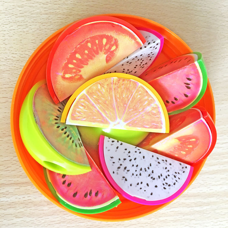 Estudiante papelería creativa lindo sacapuntas fruta forma solo agujero sacapuntas manual