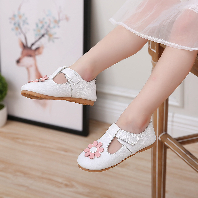 2024 Off-Code Clearance Inventory Low Price Processing Genuine Leather Girls' Flats Princess Shoes Kidsren's Performance Shoes Leather Shoes