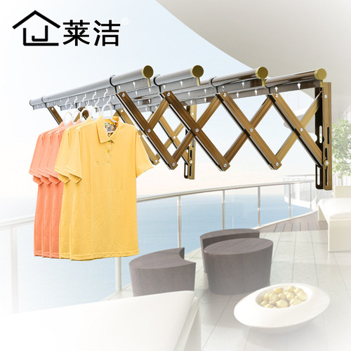 Laijie outdoor retractable clothesline outdoor sliding clothesline folding clothesline outdoor clothesline clothesline pole 