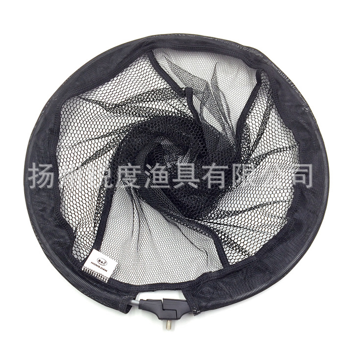 红健 铝合金折叠抄网头 涂胶玉网40cm 钓鱼用品配件垂钓用品
