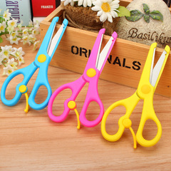 Pioneer Creative Elastic Scissors Safety Small Scissors Candy Colored Knife Paper Cutting Special Primary School Stationery Wholesale