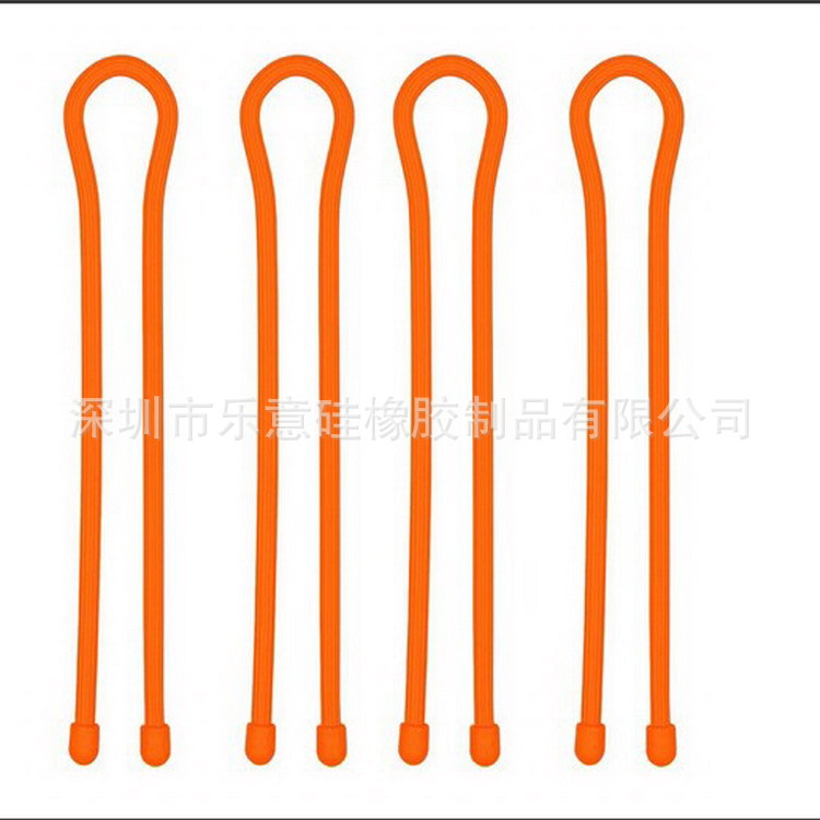 Punto de venta directo de fábrica cordón de silicona multifuncional resistente al desgaste y duradero diámetro 5.0mm brida de paquete de almacenamiento portátil