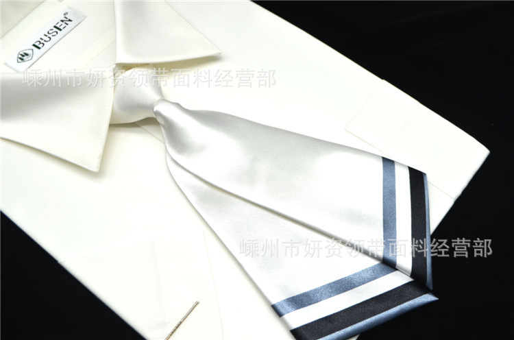 Nueva mujer de doble pieza llanura tira horizontal hebilla corta profesional ropa formal negocio ropa de trabajo corbata