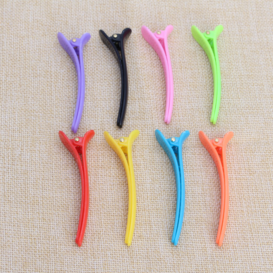 Color jalea 4.5 8cm clip de pico de pato clip de partición de color horquilla para niños belleza horquilla de plástico accesorios de horquilla