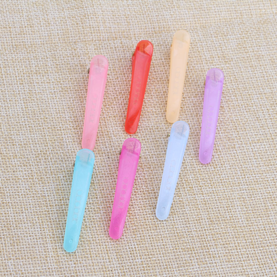 Color jalea 4.5 8cm clip de pico de pato clip de partición de color horquilla para niños belleza horquilla de plástico accesorios de horquilla