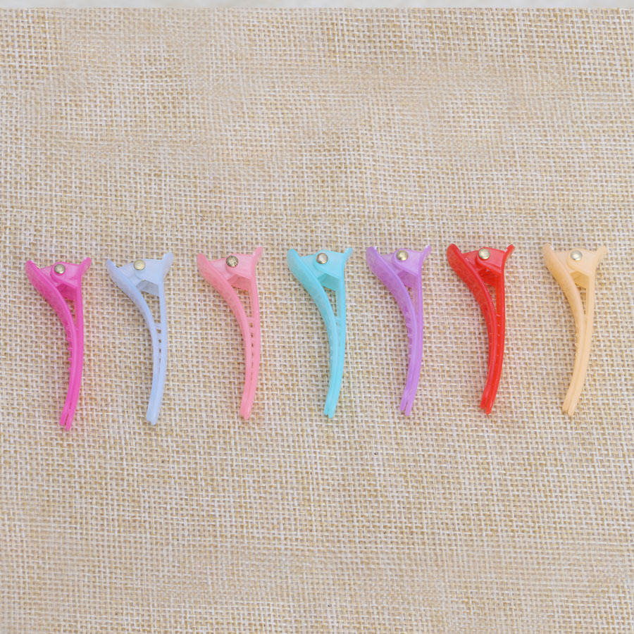 Color jalea 4.5 8cm clip de pico de pato clip de partición de color horquilla para niños belleza horquilla de plástico accesorios de horquilla
