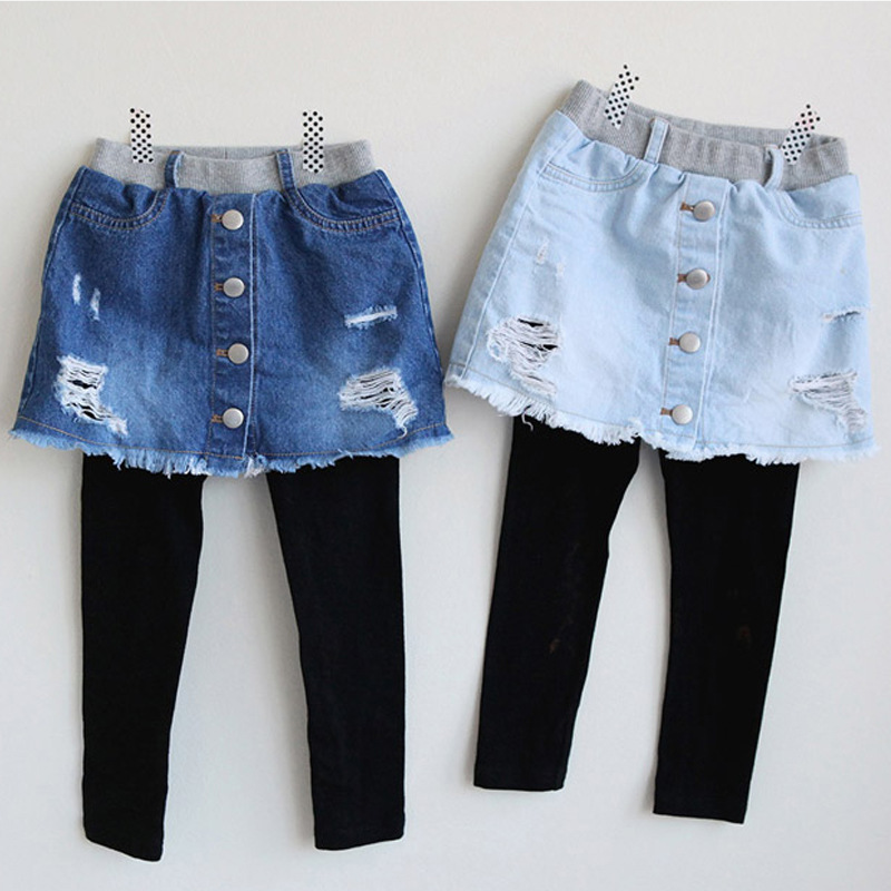 Girls' Denim Skirt, Exclusively for Cross-Border Sales, New Korean-Style Foreign Trade Children's Clothing for Spring and Autumn, Wholesale Girls' Pants Girls' Denim Skirt, Exclusively for Cross-Border Sales, New Korean-Style Foreign Trade Children's Clothing for Spring and Autumn, Wholesale Girls' Pants