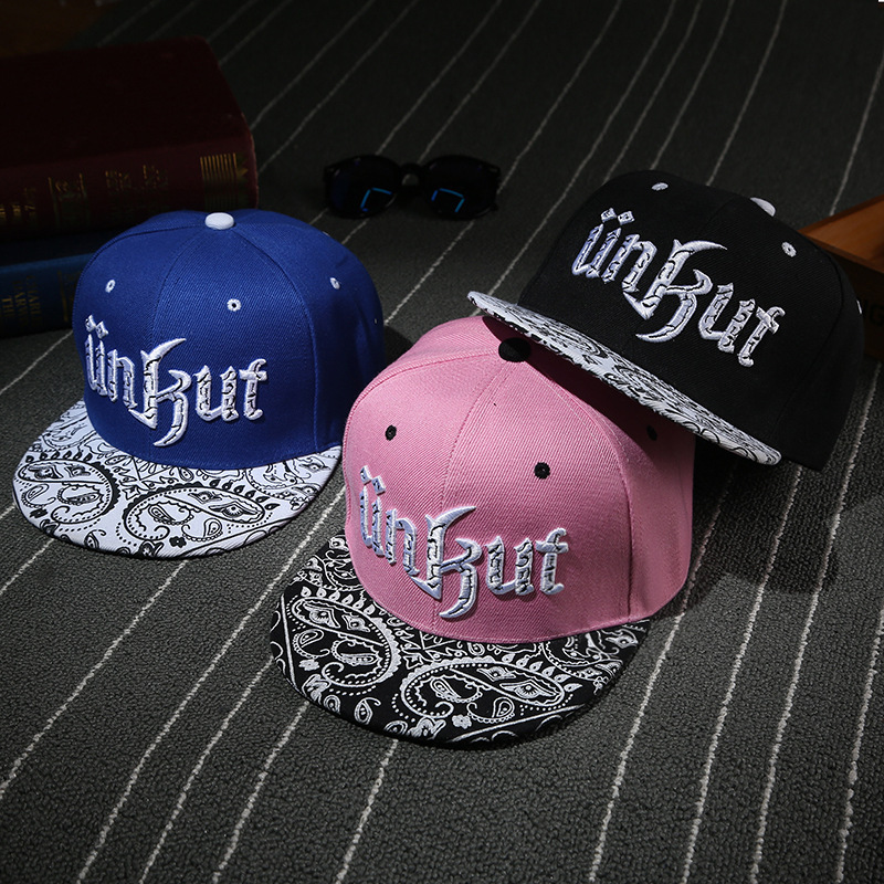 New Couple Hat Korean Style Fashion Letter Flat Brim Hat Hip-Hop Hip-Hop Hat Flat Brim Peaked Hat