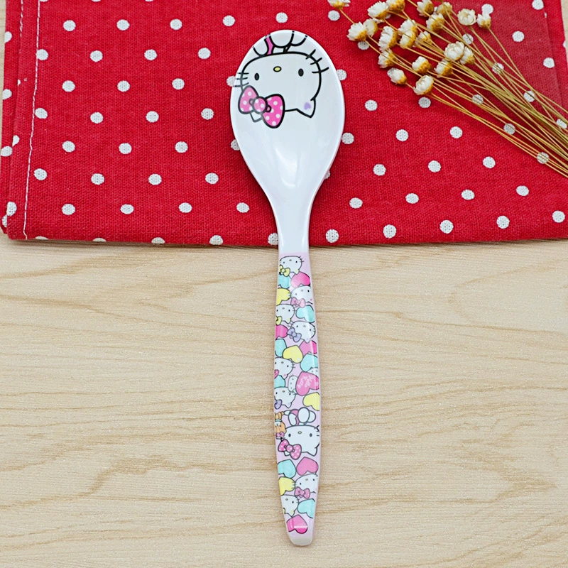 Cartoon Cute Creative Spoon, Children's Tableware, double-color anti-fall design