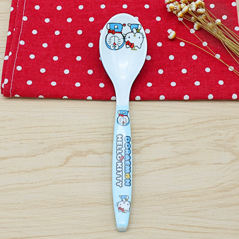 Cartoon Cute Creative Spoon, Children's Tableware, double-color anti-fall design