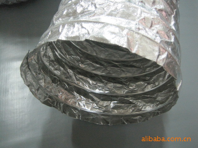 【厂家低价供应】纤维风管/玻纤布风管/银色/耐高温/伸缩