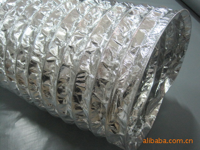 厂家低价供 应纤维风管/玻纤布风管/银色/耐高温/伸缩