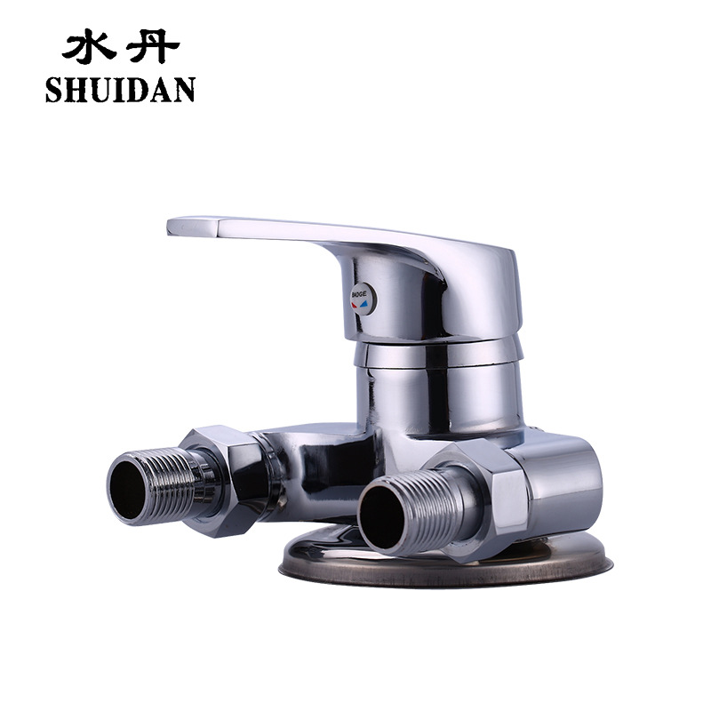 铜明装淋浴龙头明管冷热水龙头花洒套装开关太阳能热水器混水阀