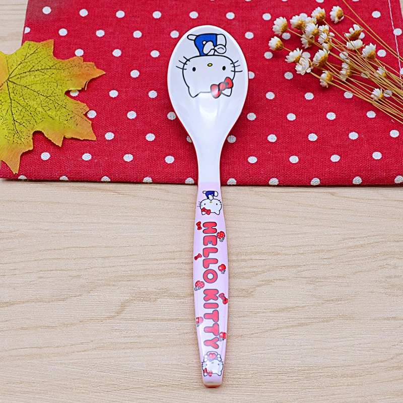 Cartoon Cute Creative Spoon, Children's Tableware, double-color anti-fall design