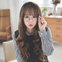 韩国时尚假发女长卷发空气刘海发型大波浪假头发一件代发批发价格