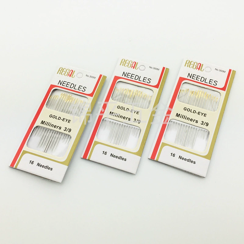 Фабрика прямых продаж 16 3/9 Многоцелевой золотой хвост ручная игла для шитья из тонкой углеродистой стали