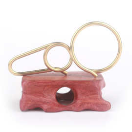 8字型黄铜钥匙扣复古纯黄铜男女汽车钥匙圈环金属创意锁匙扣耐用