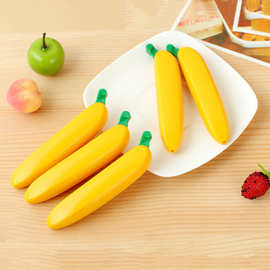 创意笔香蕉造型圆珠笔仿真按动塑料儿童卡通玩具香蕉笔