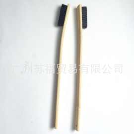 加长弧形竹柄猪毛轮毂刷钢铃刷 轮胎刷 钢圈刷猪鬃刷耐用清洁力强