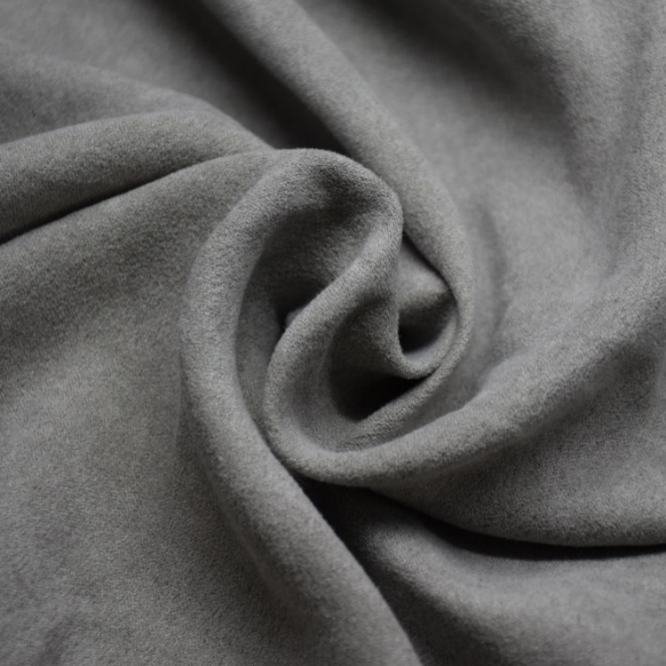 现货多色麂皮绒沙发复合针织布雪地靴礼盒包装家纺面料品质出口