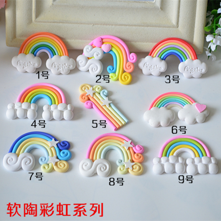 Soft Clay Rainbow Micro Landscape Rainbow Ornaments DIY Rainbow Pendant Quicksand Mobile Phone Case Accessories DIY Material Soft Clay Rainbow Micro Landscape Rainbow Ornaments DIY Rainbow Pendant Quicksand Mobile Phone Case Accessories DIY Material