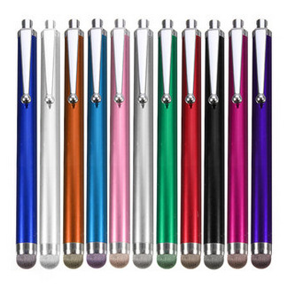 Stylus pluma capacitiva táctil pluma cabeza de tela pluma pintura boceto pluma nano cabeza de tela conductora