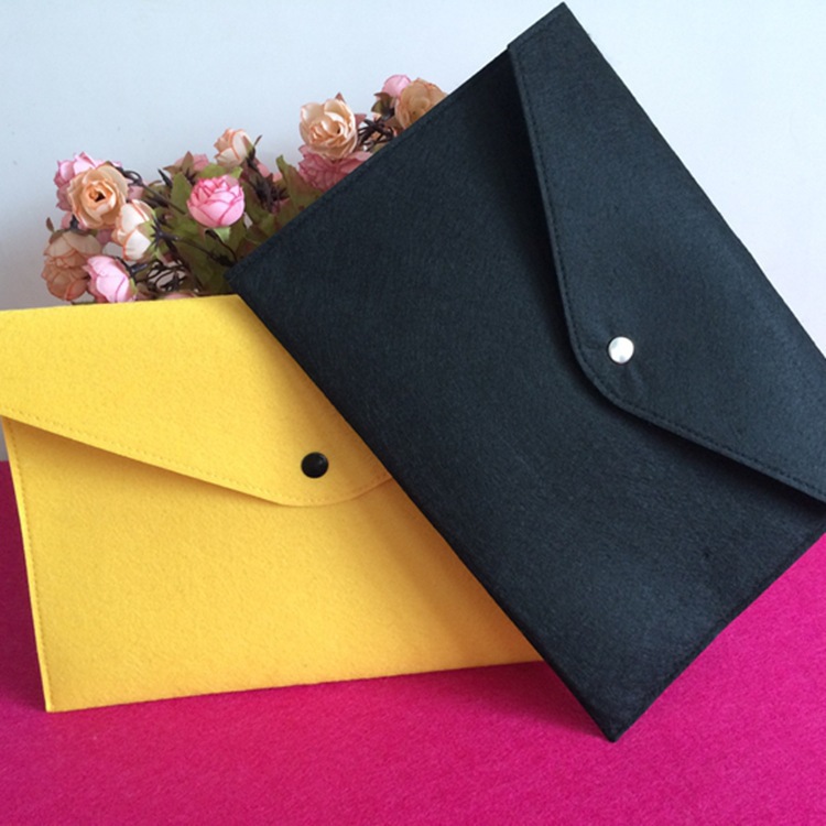 厂家供应时尚毛毡包A4文件袋红色毛毡制品礼品公司年会创意礼品