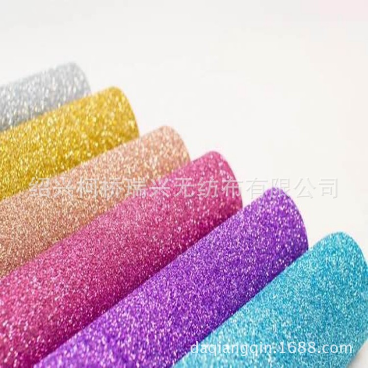 格丽特毛毡散金粉无纺布 现货 金葱粉无纺布料