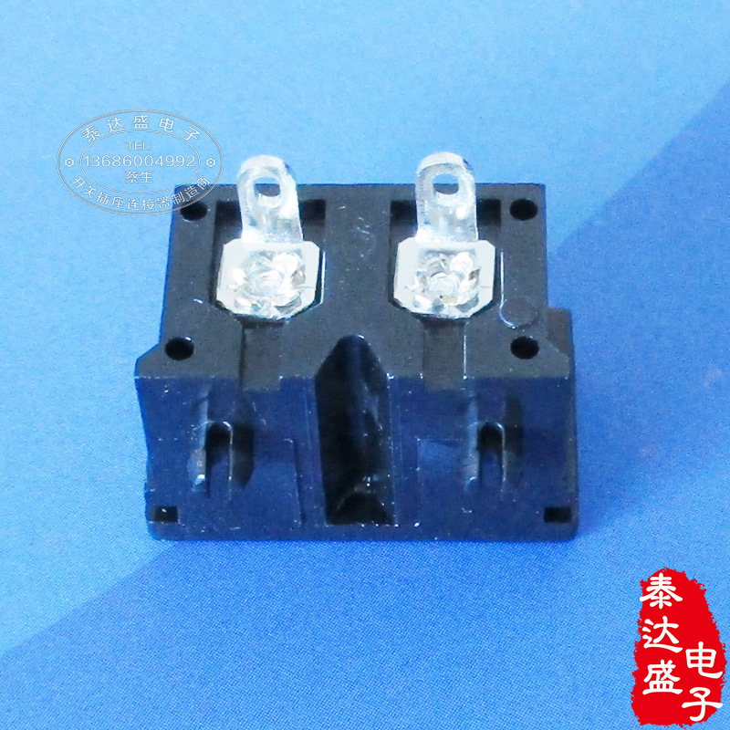 180度接线脚小8字插座 安规ROHS料小8字插座 充电器两芯插座DB-8