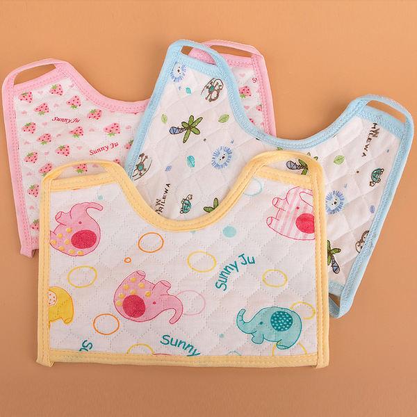 Cartoon protective waterproof square children's eating bib for…