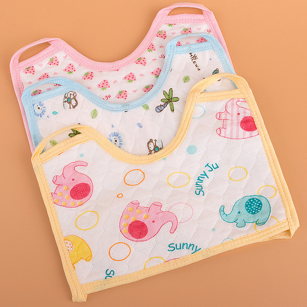 Cartoon protective waterproof square children's eating bib for…