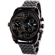 Oulm Designer Watches Mens Stainless Steel Army Quartz Watch
