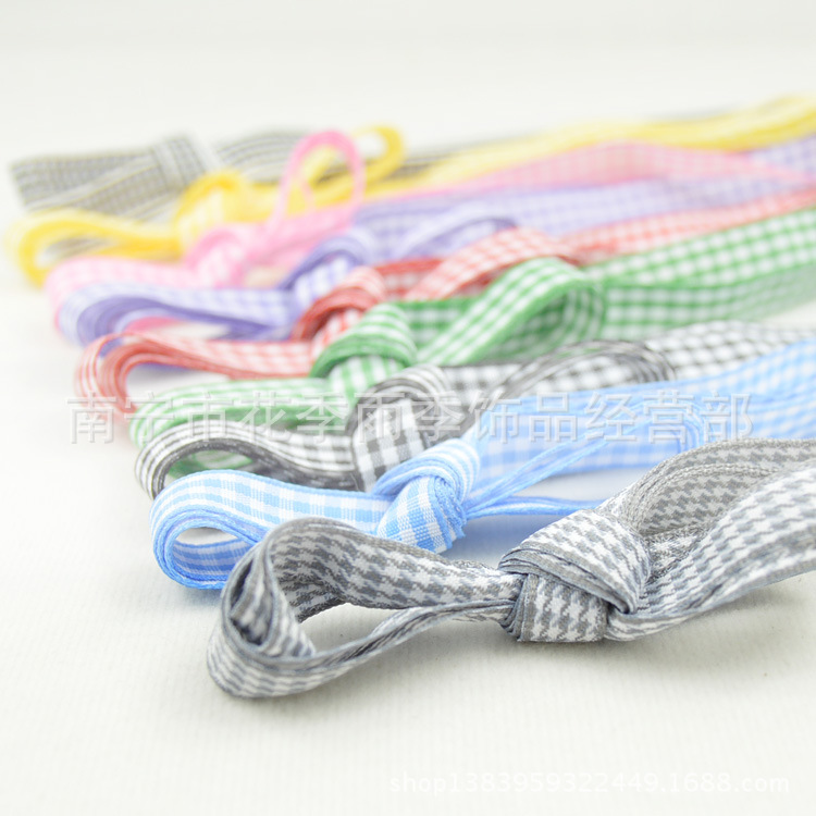 苏格兰格子带千鸟格鞋带小白鞋帆布鞋鞋带 批发制长度