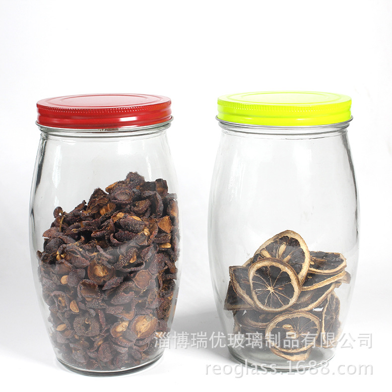 瑞优玻璃制品直供 茶叶密封罐 家用储物罐 透明玻璃瓶 质优价廉