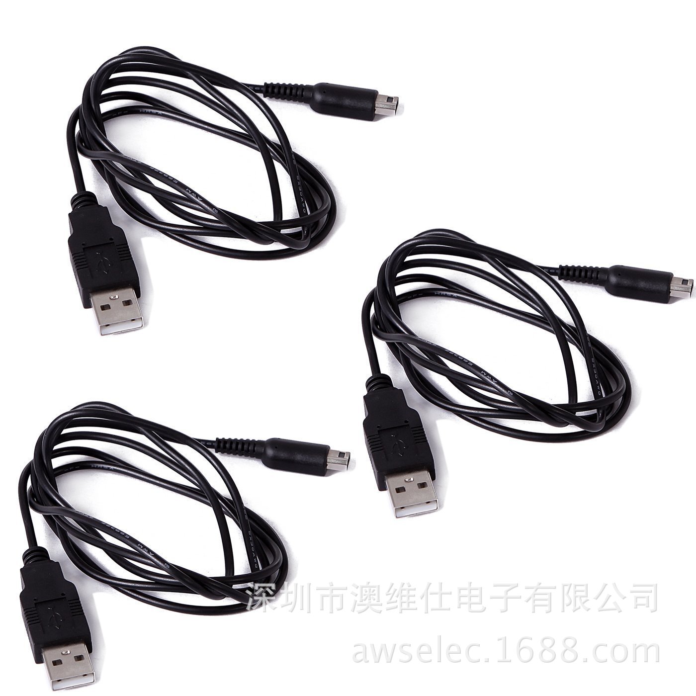 适用NEW 3DSLL NDSI 2DS 3DS 3DSXL 通用充电线 USB 数据线现货