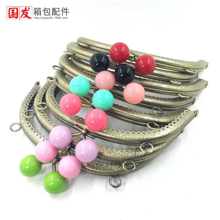 16.5Cm arco en relieve encaje cabeza de caramelo boca oro bronce 0461-GT