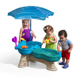 美国STEP2晋阶进口正品儿童玩沙玩水桌玩具家用室内双池戏水台