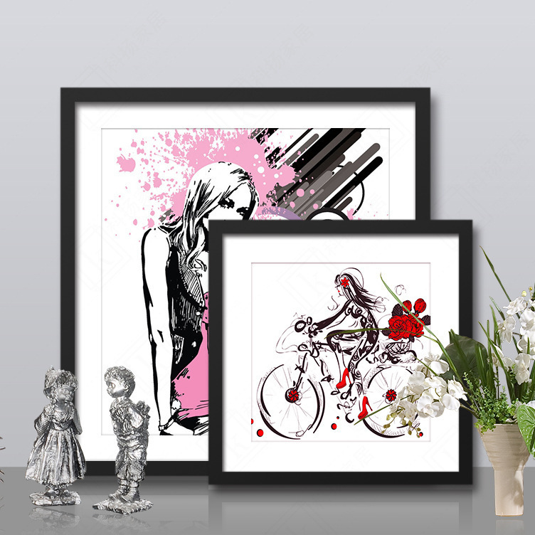 Square Solid Wood Photo Frame Custom-Made Photo Wall Display Stand Studio Picture Frame Puzzle Proofing 4K 8K Logo Printing Customization