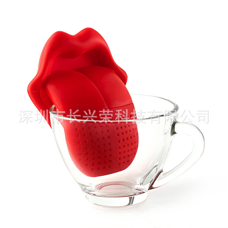现货硅胶泡茶器 创意大红唇舌头泡茶器 硅胶舌头泡茶器 硅胶制品