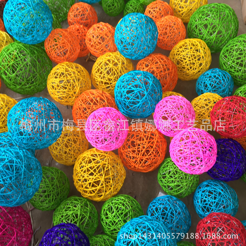 10 cm/cm rattan ball wedding rattan ball color rattan ball decorative ball kindergarten environment layout